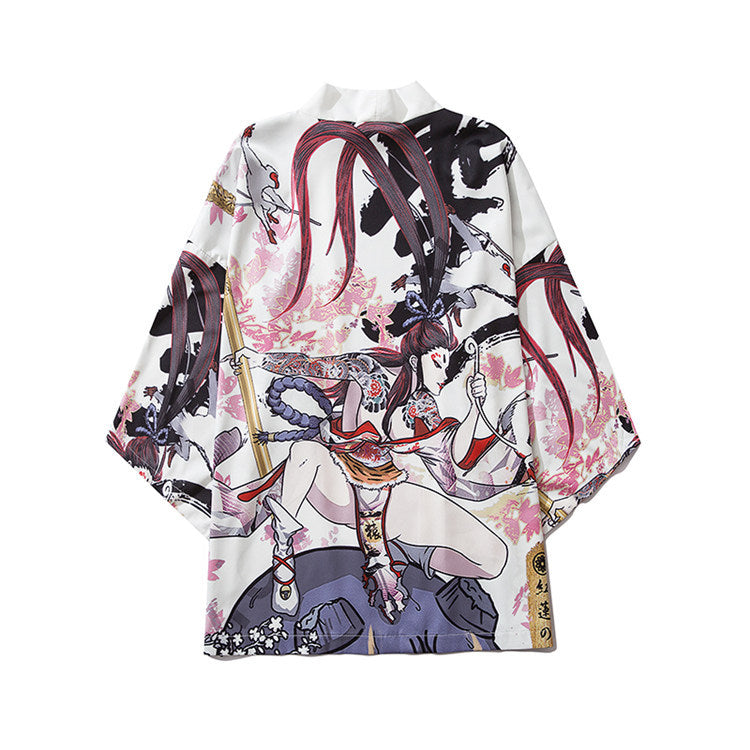 Bebovizi Japanese Crane Kimono Women Cardigan Yukata