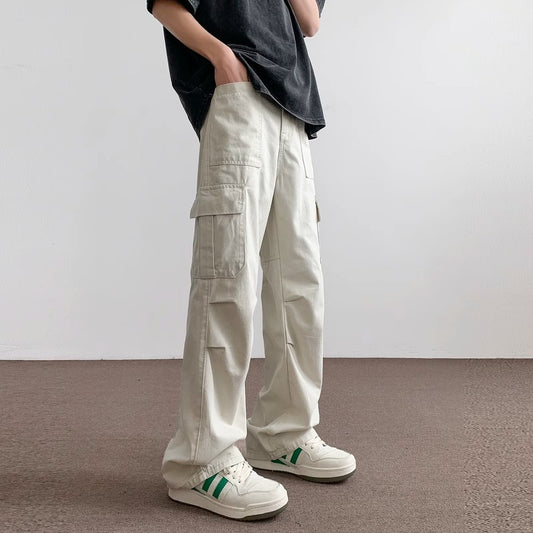 Men's Fashionable Casual Outdoor Loose Straight-Leg Pants