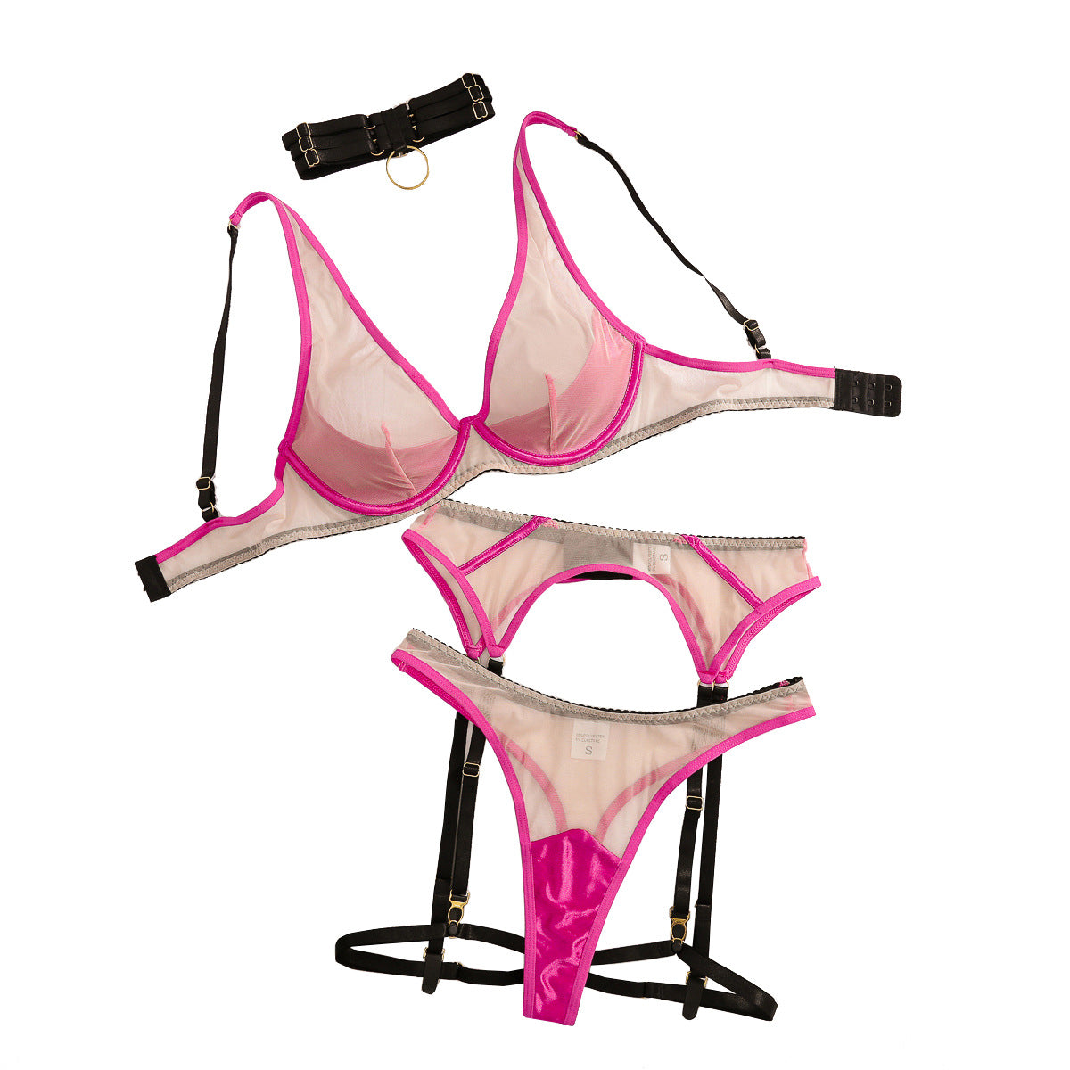 Mesh Low-cut Underwear Garter Women