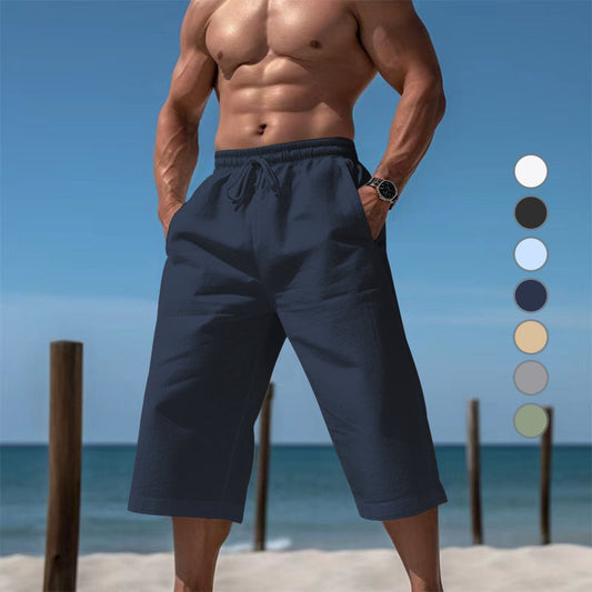 Breathable Capri Pants Mens Fashionable Casual Breathable Shorts