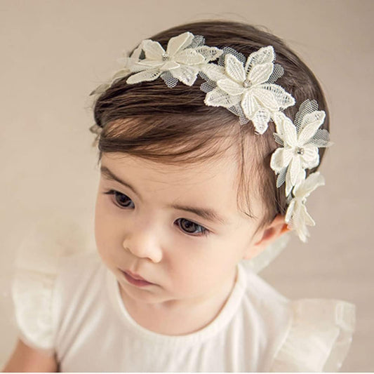 Baby Girls Cute Bow-knot Headband Soft Lace Floral Hairbands Newborn Infant Toddlers Kids Hair Accessories