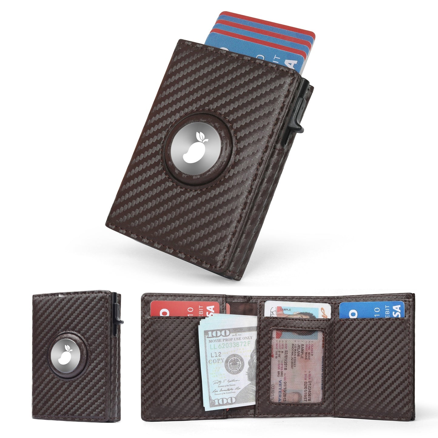 Three-fold Multi-functional Leather Wallet For Men With Card Slots