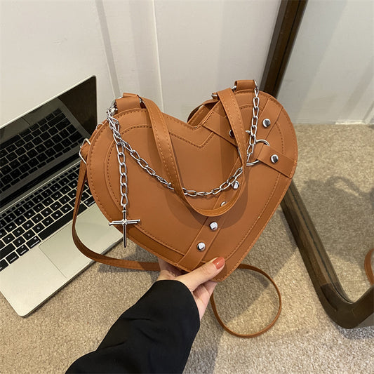 Korean-style Cute Niche Heart-shaped Shoulder Crossbody Bag