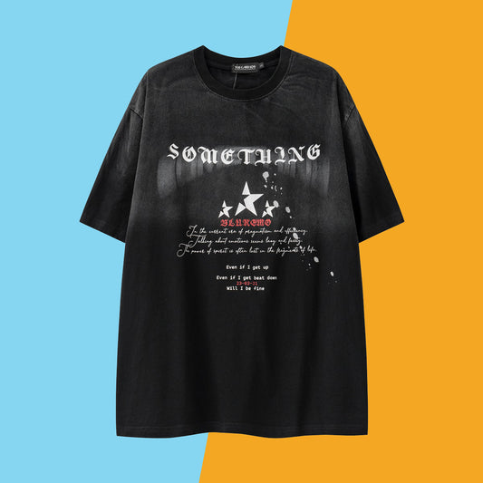 Washed And Worn Short Sleeve Men And Women