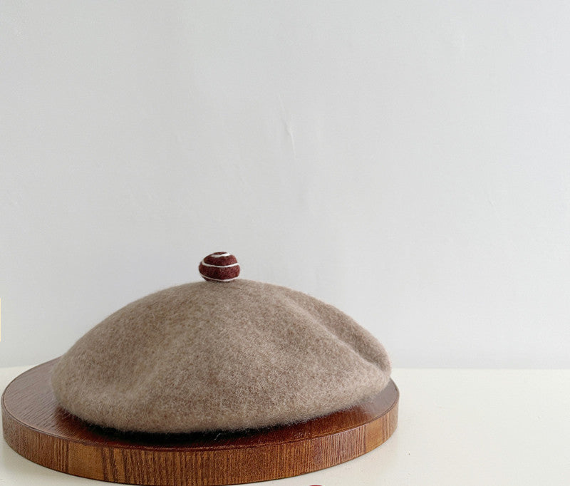 High-Quality Wool Beret Womens Wool Felt Painters Cap