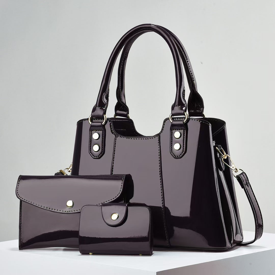Large-capacity Three-piece Set Of Mother-and-child Crossbody Bags