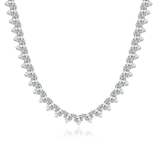 Romantic Gravity - A Luxurious And Fashionable Light Luxury Jewelry Necklace Pendant Set With Top-quality Moissanite, S925 Silver-plated Platinum