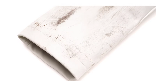 Hand-painted Distressed Long Leather Coat For Men