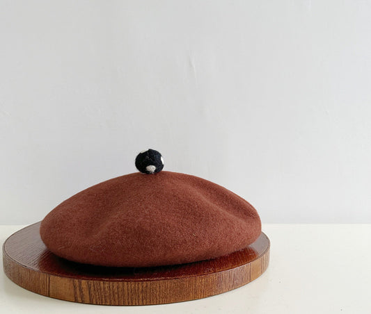 High-Quality Wool Beret Womens Wool Felt Painters Cap