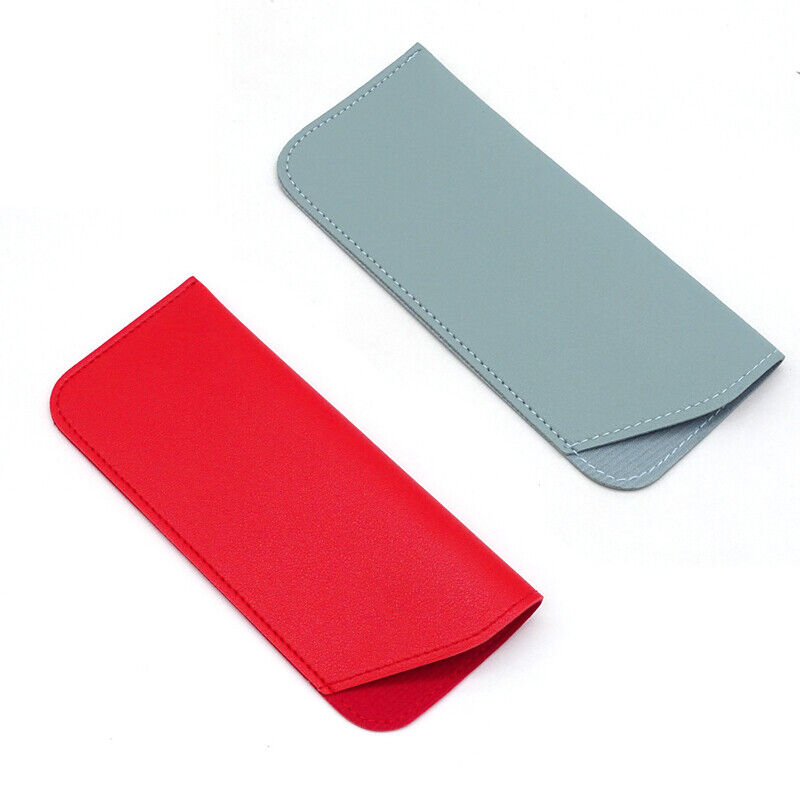 Thick Leather Open Sunglasses Bag Leather Case For Reading Glasses