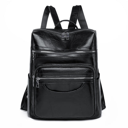 Women's Backpack PU Soft Leather Large Capacity