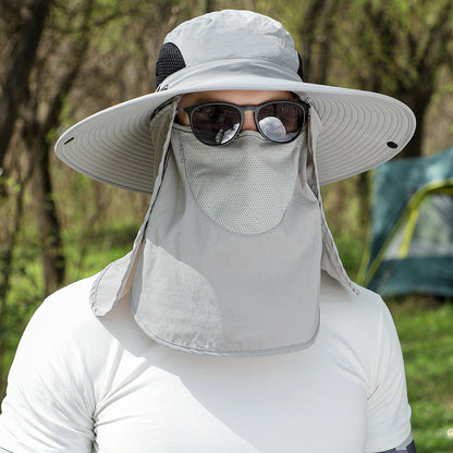 Big Brim Protective Caps Summer Face Cover Sun-proof Mountaineering Bucket Hat