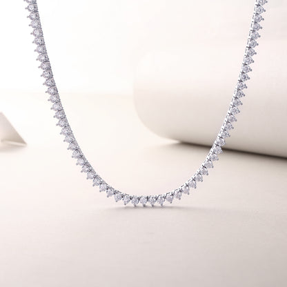 Solitude - A Luxurious And Fashionable Light Luxury Jewelry Necklace Pendant Set With Top-quality Moissanite, S925 Silver-plated Platinum