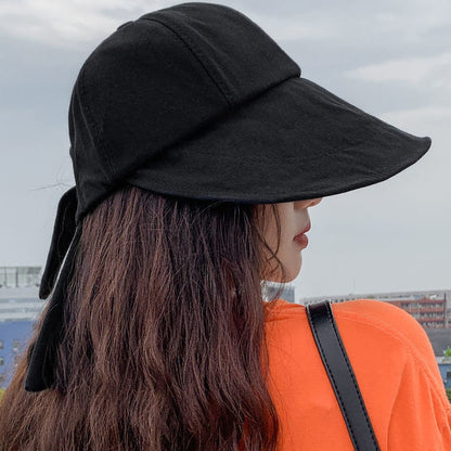 Fashion Women's Bucket Hat Sun Visor Casual Summer Hat Baseball Caps Outdoor Fishing Black Beach Gorros