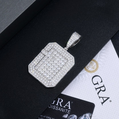The Light Of Belief - A Fashionable And Trendy Necklace Pendant Set With Top-quality Moissanite S925 And Silver Plated With Platinum Can Be Tested With A Diamond Pen