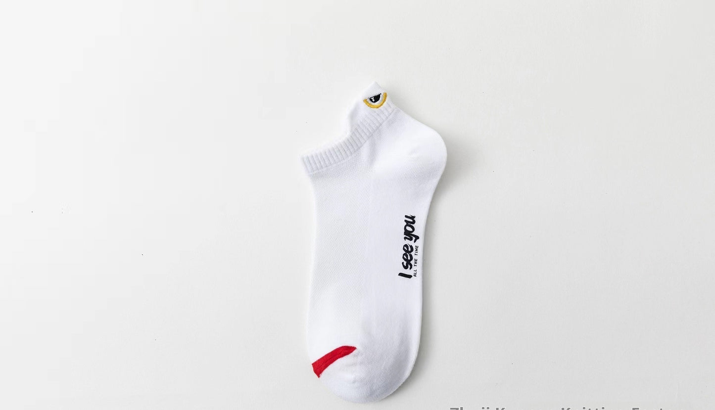 Ear-loop Mesh Breathable Sweat-wicking Low-top Youth Trendy Basketball Socks