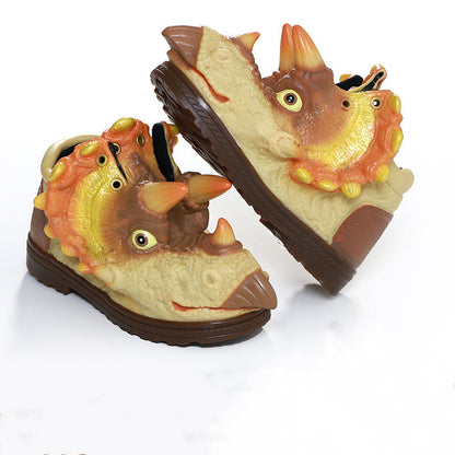 Creative Runaway Dinosaur Children's Shoes Waterproof Non-slip Rain-proof Boy Sports Shoes Toddler Shoes Plus Velvet Baby Funny Shoes