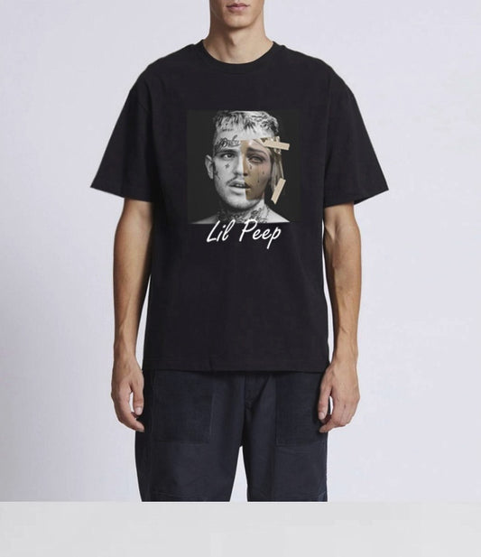 Retro black purple T-shirt men and women