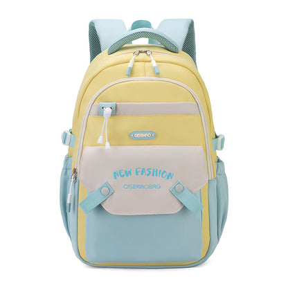 New Student Schoolbag Colorful Contrast Color Schoolbag