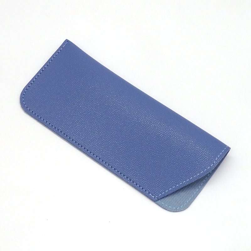 Thick Leather Open Sunglasses Bag Leather Case For Reading Glasses
