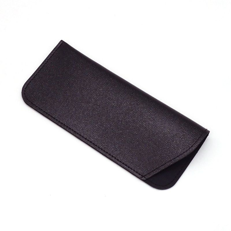 Thick Leather Open Sunglasses Bag Leather Case For Reading Glasses