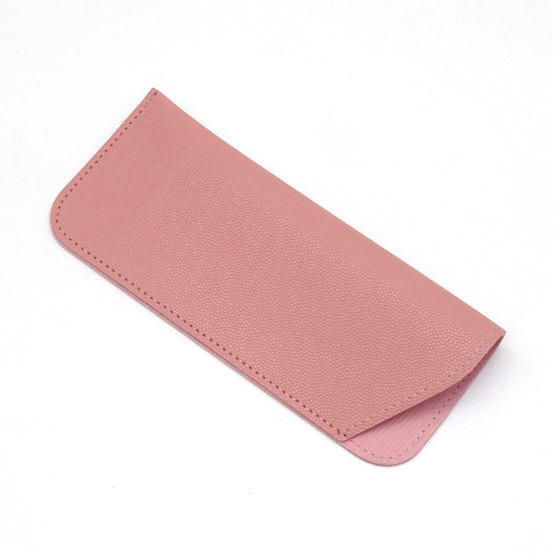 Thick Leather Open Sunglasses Bag Leather Case For Reading Glasses