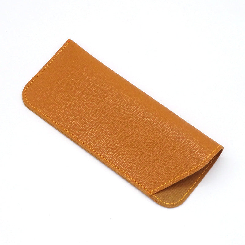 Thick Leather Open Sunglasses Bag Leather Case For Reading Glasses