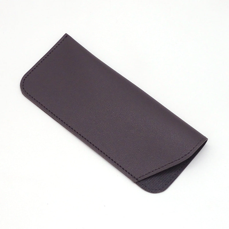 Thick Leather Open Sunglasses Bag Leather Case For Reading Glasses