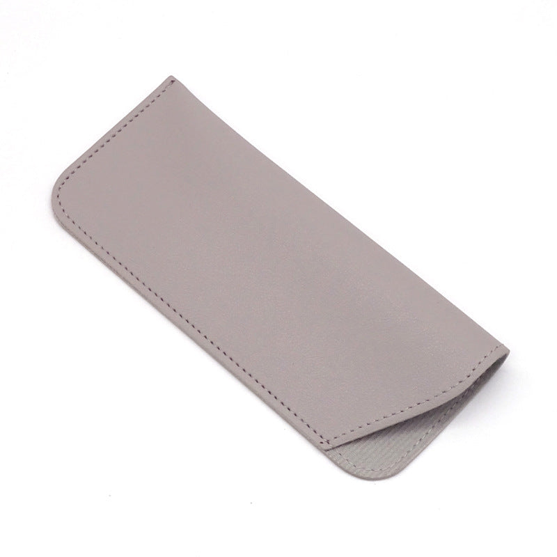 Thick Leather Open Sunglasses Bag Leather Case For Reading Glasses