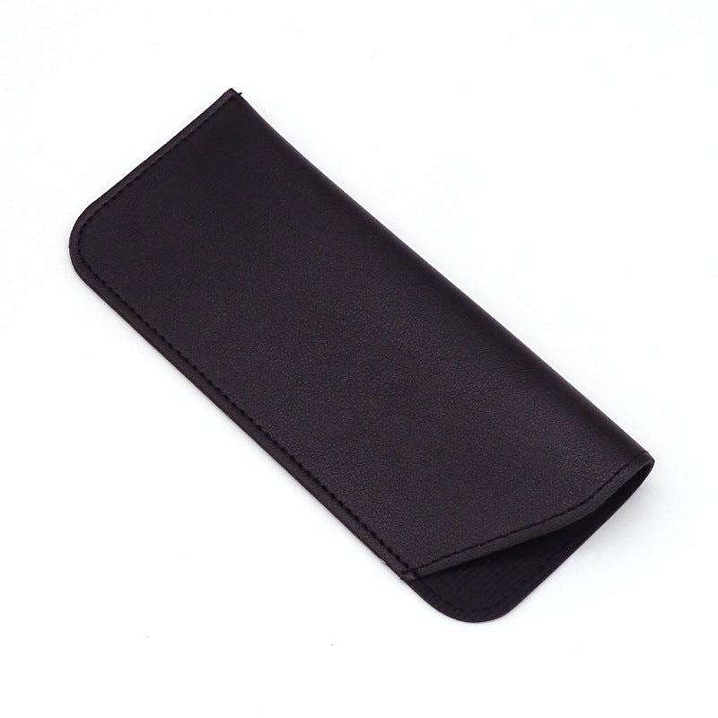 Thick Leather Open Sunglasses Bag Leather Case For Reading Glasses