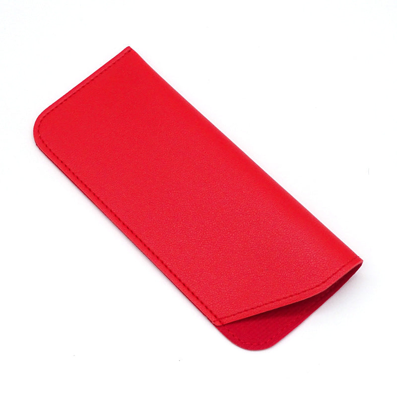 Thick Leather Open Sunglasses Bag Leather Case For Reading Glasses