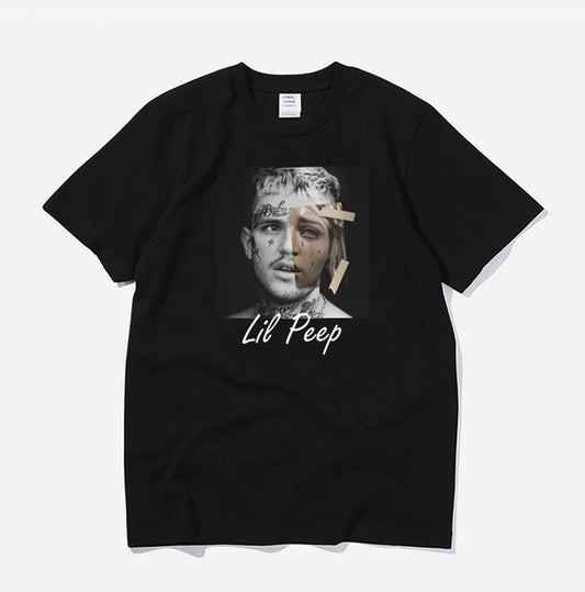 Retro black purple T-shirt men and women