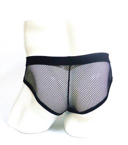 Men's Underwear Transparent Mesh Briefs Low Waist Convex Design Underwear Men
