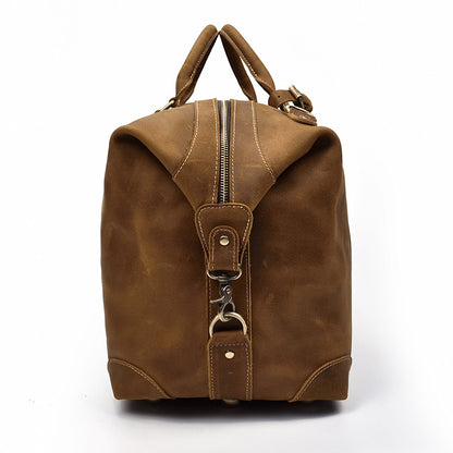 Crazy horse leather large capacity luggage bag