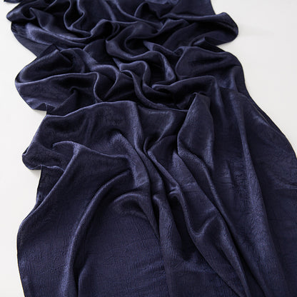 New Style Crinkled Satin Scarf With A Silky Smooth Feel, Perfect As A Headscarf Or Shawl