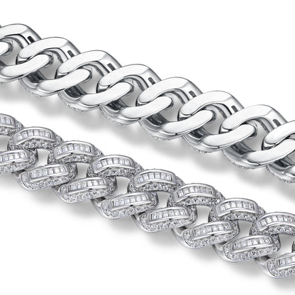 Set With Top-quality Moissanite, This Luxurious And Fashionable Light Luxury Jewelry Silver Bracelet Is Made Of S925 Silver Electroplated With Platinum