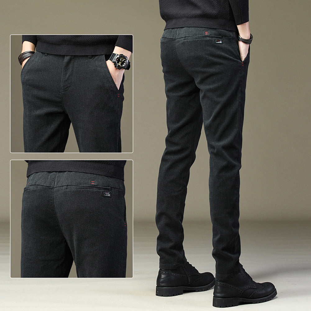 Korean-style Thick Work Pants For Men