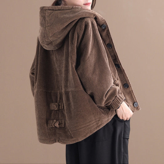 Corduroy Women's Short Jacket Women