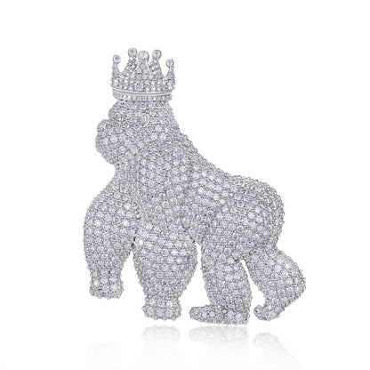 Set With Top-quality Moissanite, This Luxurious And Fashionable Light Luxury Trend Jewelry Necklace Pendant Is Made Of S925 Silver Electroplated With Platinum