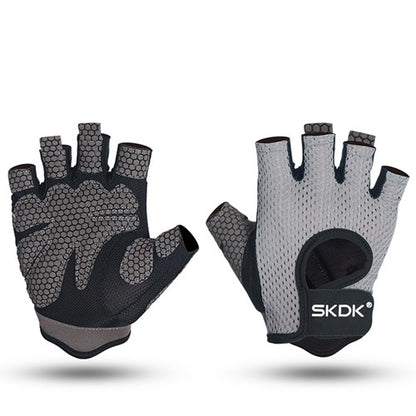 Half finger fitness gloves thin sweat-absorbent slip resistant hand