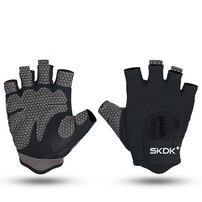 Half finger fitness gloves thin sweat-absorbent slip resistant hand