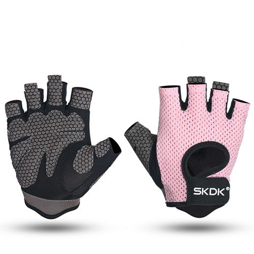 Half finger fitness gloves thin sweat-absorbent slip resistant hand