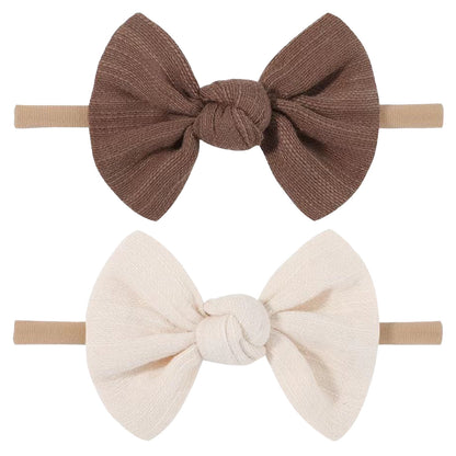 Soft Headbands Baby Girls Nylon Headband With Hair Bow Hairbands Hair Accessories For Newborn Infant Toddler Kids