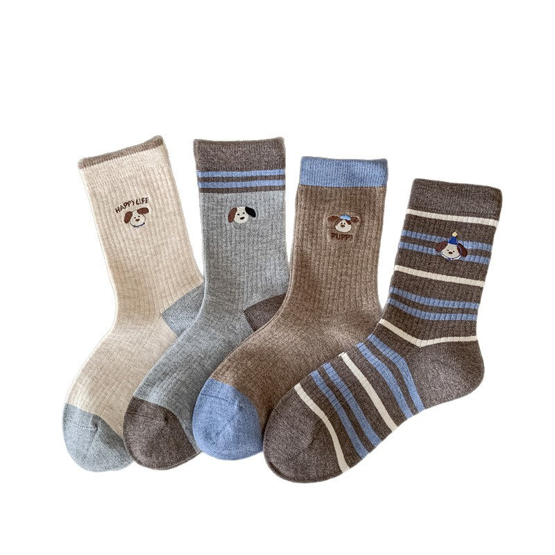 Women's Wool Socks Mid-calf Slouchy Style