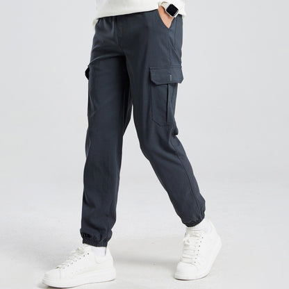 Multi-pocket Solid-color Loose Casual Pants