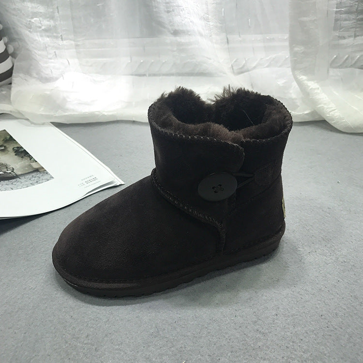 children leather boots female low warm baby shoes shoes Dichotomanthes end manufacturers selling one generation