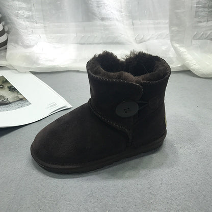 children leather boots female low warm baby shoes shoes Dichotomanthes end manufacturers selling one generation