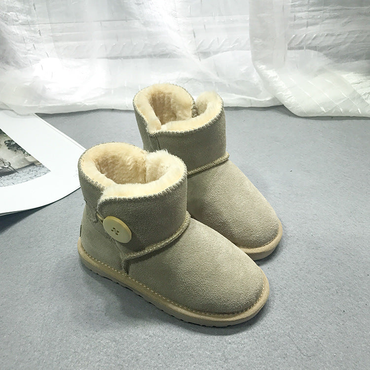 children leather boots female low warm baby shoes shoes Dichotomanthes end manufacturers selling one generation