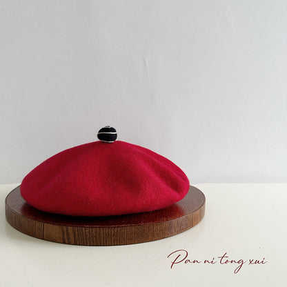 High-Quality Wool Beret Womens Wool Felt Painters Cap