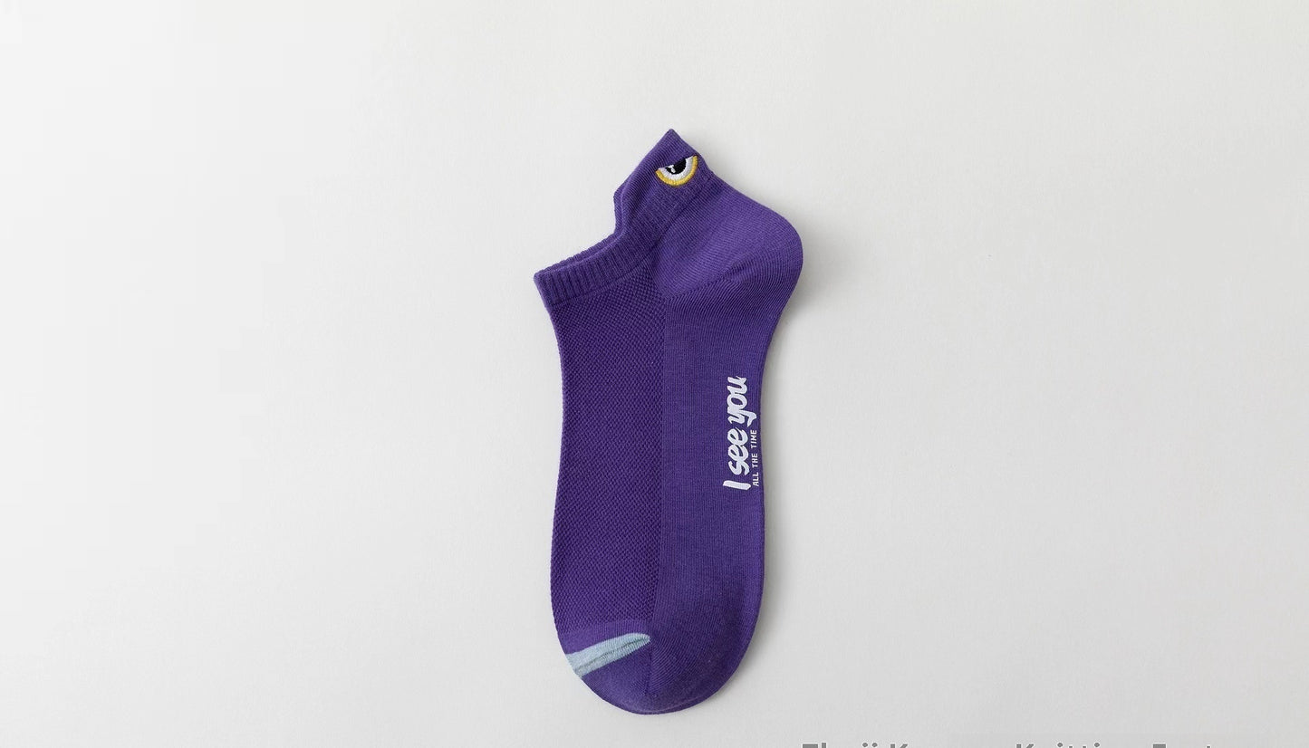 Ear-loop Mesh Breathable Sweat-wicking Low-top Youth Trendy Basketball Socks